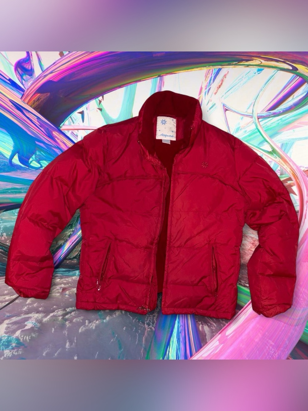 vtg y2k winter puffer coat - aéropostale, feather filled, fits like sm